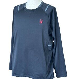 Spyder Active ProW=B Shirt - Size L - Black Long Sleeve - Moisture Wicking